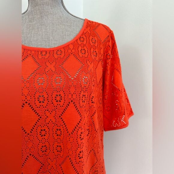 Denim & Co. Beach Swim Cover Up Orange Dress Vacation Resort Wear size Medium - Picture 7 of 9